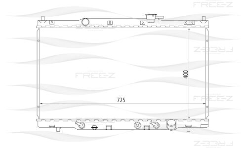 Радиатор охлаждения двигателя Free-Z, арт. KK0240