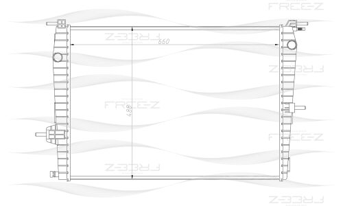 Радиатор охлаждения двигателя Free-Z, арт. KK0178