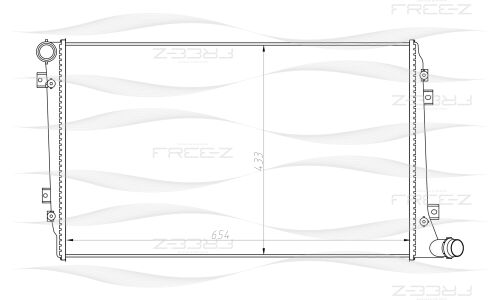 Радиатор охлаждения двигателя Free-Z, арт. KK0212