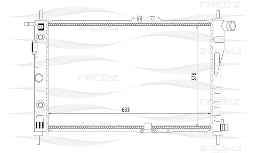 Радиатор охлаждения двигателя Free-Z, арт. KK0137