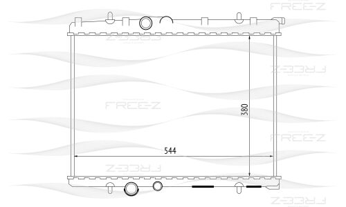 Радиатор охлаждения двигателя Free-Z, арт. KK0177