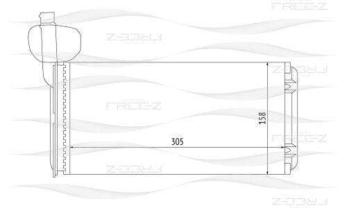Радиатор отопителя FREE-Z, арт. KW0250