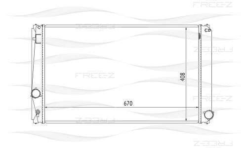 Радиатор охлаждения двигателя Free-Z, арт. KK0246