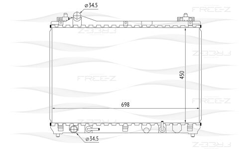 Радиатор охлаждения двигателя FREE-Z, арт. KK0244