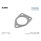 Прокладка приемной трубы выхлопной системы Transmaster Universal, паронитовая металлосодержащая, арт. u.099