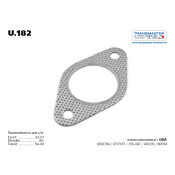 Прокладка приемной трубы выхлопной системы Transmaster Universal, паронитовая металлосодержащая, арт. u.182