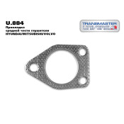 Прокладка выхлопной трубы Transmaster Universal, паронитовая металлосодержащая, арт. U.884