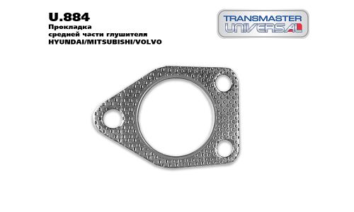 Прокладка выхлопной трубы Transmaster Universal, паронитовая металлосодержащая, арт. U.884