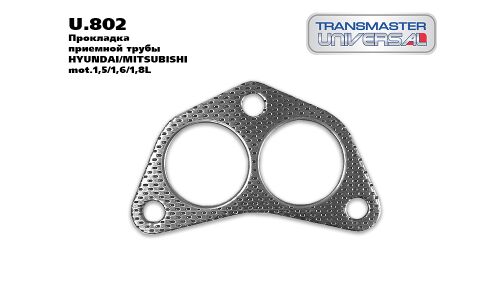 Прокладка выхлопной трубы Transmaster Universal, паронитовая металлосодержащая, арт. U.802