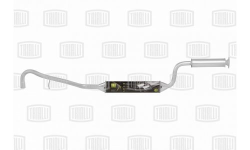 Глушитель выхлопных газов Trialli, средний, для Lada 2123, алюминизированная сталь, арт. EAM 0131s