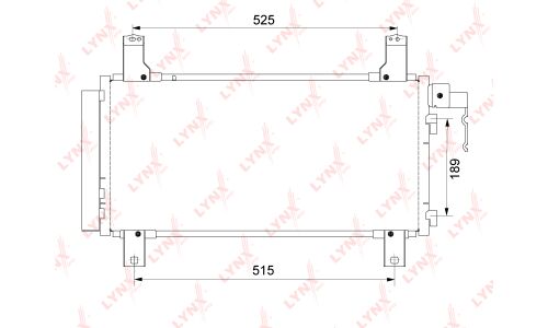 Радиатор кондиционера LYNXauto с осушителем, арт. RC-0367