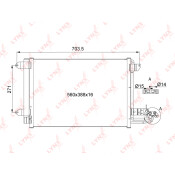 Радиатор кондиционера LYNXauto с осушителем, арт. RC-0105