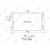 Радиатор кондиционера LYNXauto с осушителем, арт. RC-0052