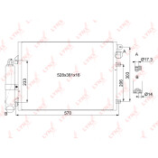 Радиатор кондиционера LYNXauto с осушителем, арт. RC-0416