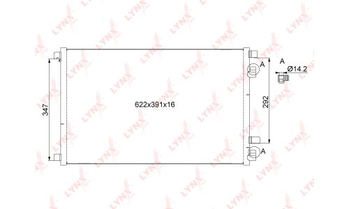 Радиатор кондиционера LYNXauto, арт. RC-0090