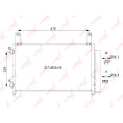 Радиатор кондиционера LYNXauto с осушителем, арт. RC-0030