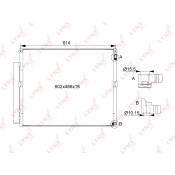 Радиатор кондиционера LYNXauto с осушителем, арт. RC-0491