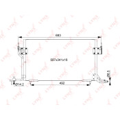 Радиатор кондиционера LYNXauto, арт. RC-0180