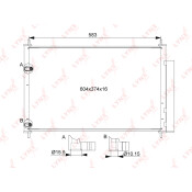 Радиатор кондиционера LYNXauto с осушителем, арт. RC-0100