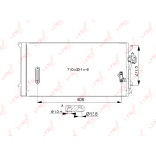Радиатор кондиционера LYNXauto с осушителем, арт. RC-0525