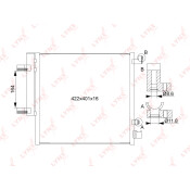 Радиатор кондиционера LYNXauto с осушителем, арт. RC-0034