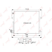 Радиатор кондиционера LYNXauto с осушителем, арт. RC-0337