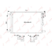 Радиатор кондиционера LYNXauto с осушителем, арт. RC-0111