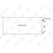 Радиатор кондиционера LYNXauto, арт. RC-0036