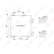 Радиатор кондиционера LYNXauto с осушителем, арт. RC-0484