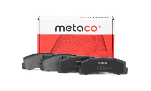 Колодки тормозные дисковые Metaco, передние, комплект на ось (4 шт), арт. 3000-412