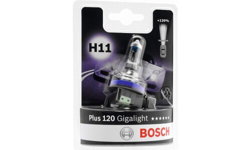 Лампа галогенная Bosch Gigalight Plus120 H11 (PGJ19-2, T11), 12В, 55Вт, 3200К, 1 шт, арт. 1 987 301 133