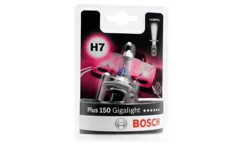 Лампа галогенная Bosch Gigalight Plus 150 H7 (PX26d, T11), 12В, 55Вт, 1 шт, арт. 1 987 301 137