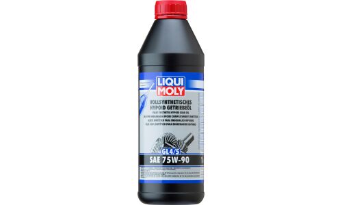 Масло трансмиссионное Liqui Moly Vollsynthetisches Hypoid-Getriebeoil 75w90, синтетическое, API GL-4/GL-5/MT-1, для МКПП и дифференциалов, 1л, арт. 1024