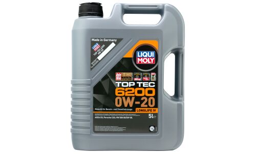 Масло моторное Liqui Moly Top Tec 6200 0w20, синтетическое, ACEA C5, универсальное, 5л, арт. 20789