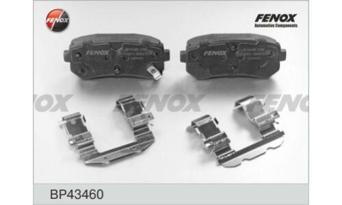 Колодки тормозные дисковые Fenox, задние, комплект на ось (4 шт), арт. BP43460