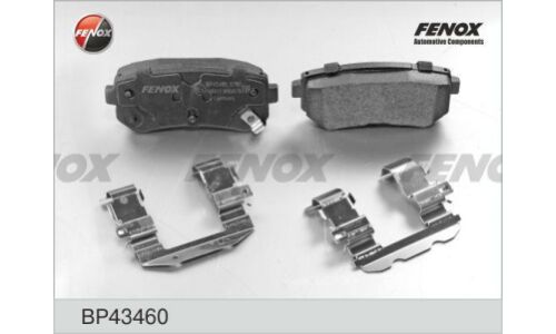 Колодки тормозные дисковые Fenox, задние, комплект на ось (4 шт), арт. BP43460