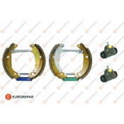 Колодки тормозные барабанные Eurorepar с тормозными цилиндрами (2 шт), комплект на ось (4 шт), арт. 1611453080