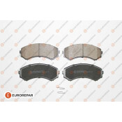 Колодки тормозные дисковые Eurorepar, передние, комплект на ось (4 шт), арт. 1617286180