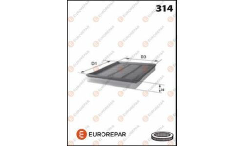 Фильтр воздушный EUROREPAR, арт. E147327