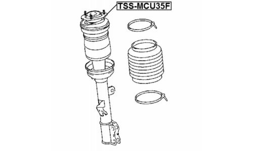 Опора амортизатора Febest передняя, правая/левая, арт. TSS-MCU35F