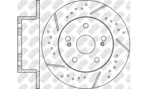 Диск тормозной NiBK перфорированный, арт. RN1509DSET