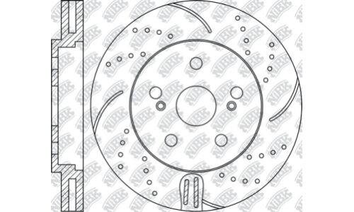 Диск тормозной NiBK перфорированный, арт. RN1578DSET