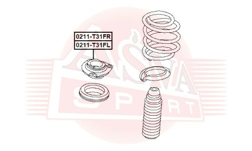 Опора амортизатора Asva передняя, правая, арт. 0211-T31FR