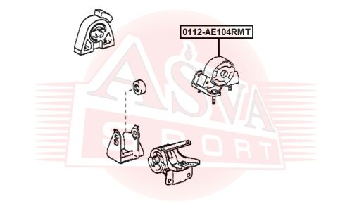 Подушка двигателя | зад прав/лев Asva, арт. 0112-AE104RMT