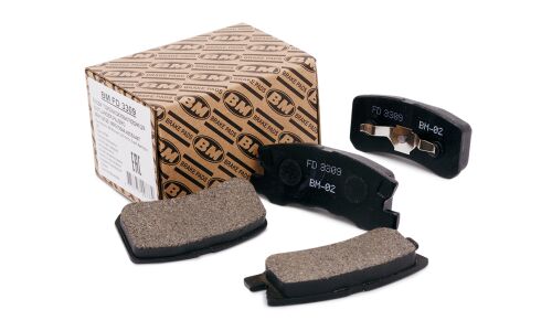 Колодки тормозные дисковые BM, задние, комплект на ось (4 шт), арт. FD 3309