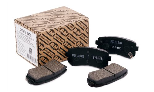 Колодки тормозные дисковые BM, задние, комплект на ось (4 шт), арт. FD 3301