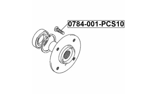 Шпилька колёсная (10 шт. в упаковке) | прав/лев Febest, арт. 0784-001-PCS10