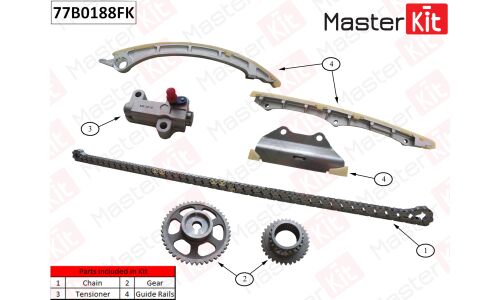 Комплект для замены цепи ГРМ MasterKit, арт. 77B0188FK