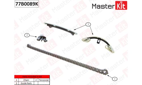 Комплект цепи ГРМ Master KiT, арт. 77B0089K