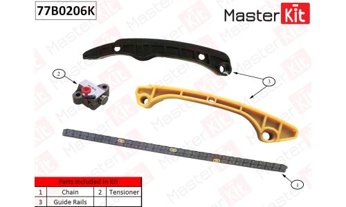 Комплект для замены цепи ГРМ MasterKit, арт. 77B0206K